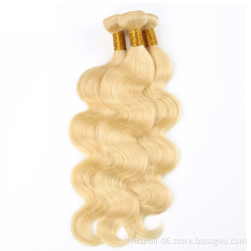 wholesale price malaysian body wave hair 613 bundles with 13x4 frontal lace closure blonde hair extension